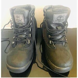 TIMBERLAND FIELD NUBUCK BLACK BOOTS YOUTH SIZE 1